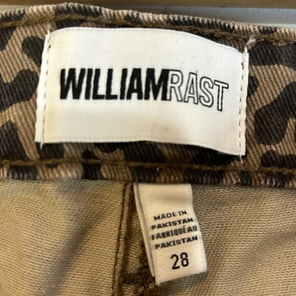 William Rast Women's Denim Wild Cheetah Mini Skirt Brown Size 28 - Picture 8 of 10